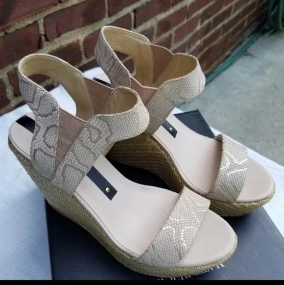 Matt Berson Golden snake wedges 10 NIB - Picture 9 of 10